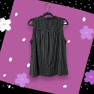 INC International Concepts Black & White Sleeveless Top